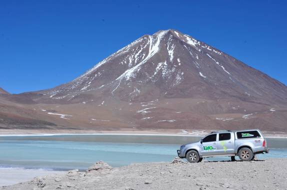 O magnífico cenário no caminho para a Laguna Colorada, na Bolívia